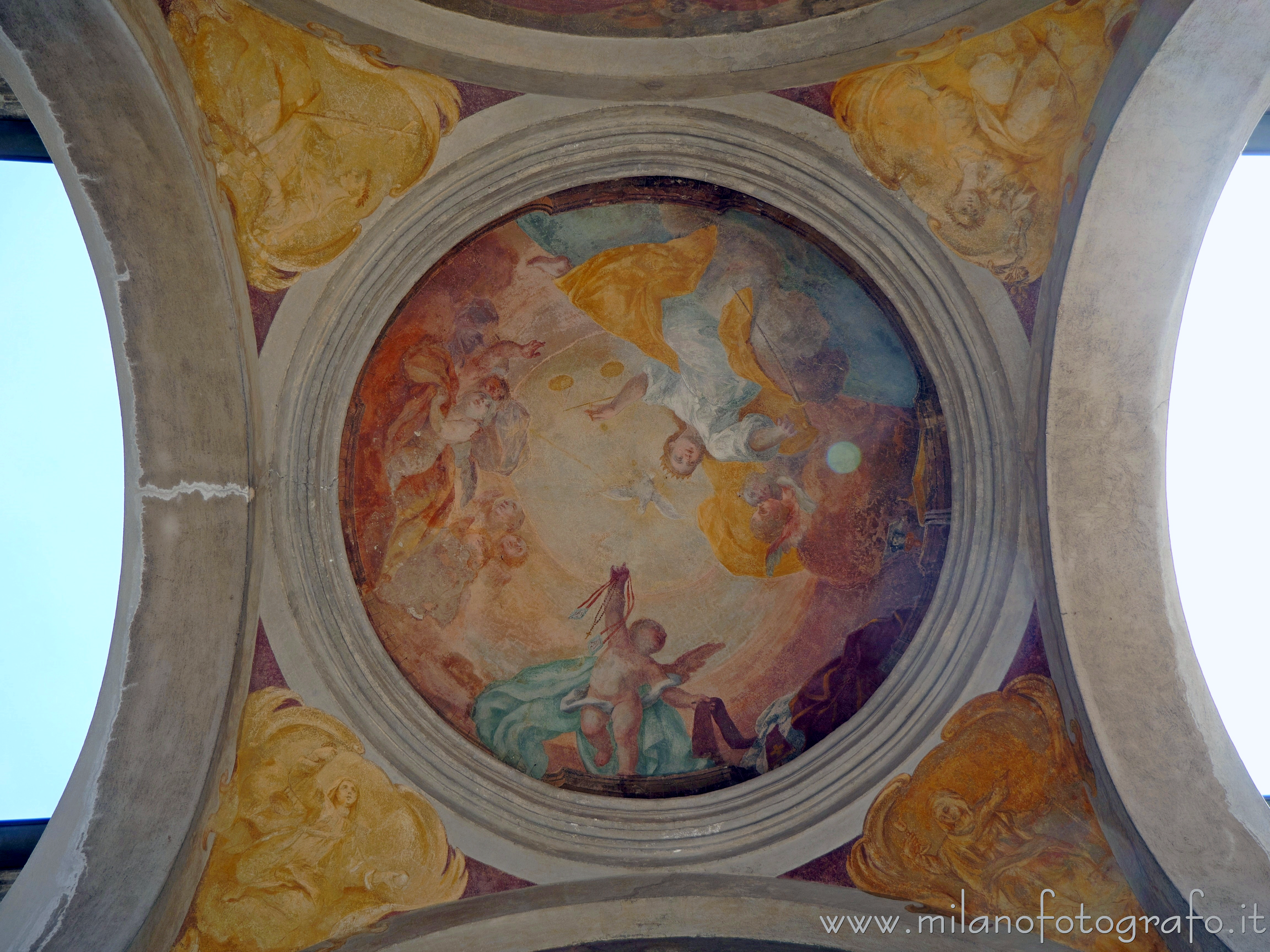 Busto Arsizio (Varese, Italy) - Vault of the passage through the mortorium of the St. Michael the Archangel Church